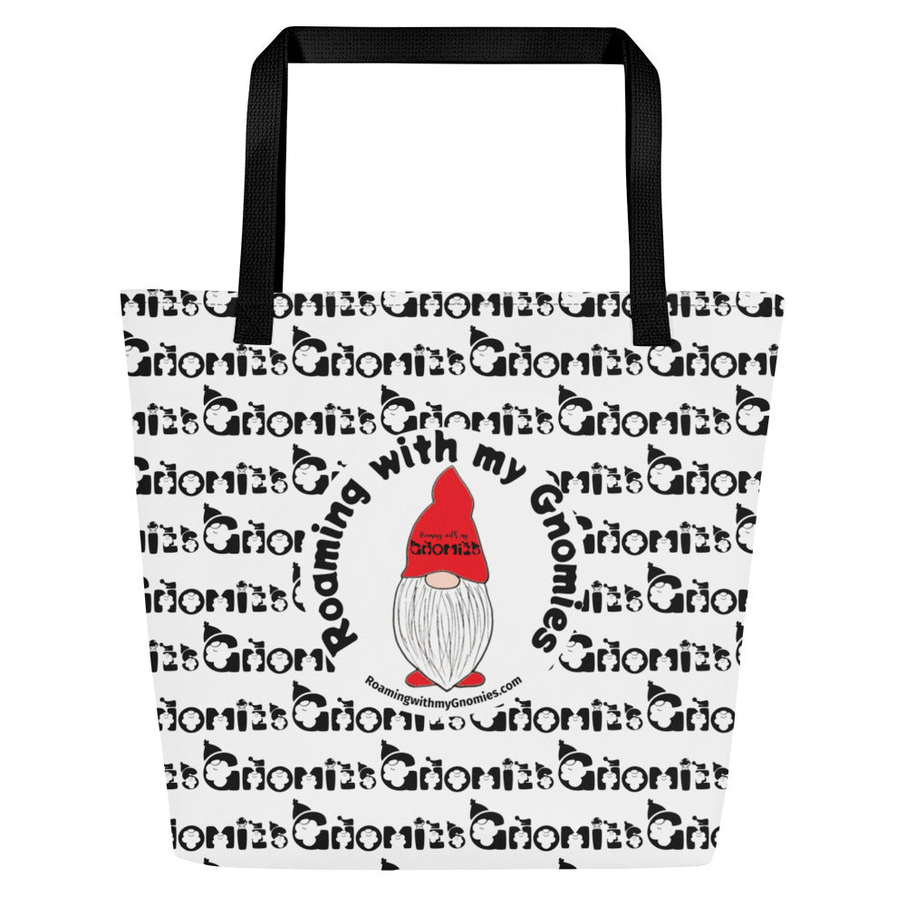 Roaming with my Gnomies All-Over Print Large Tote Bag