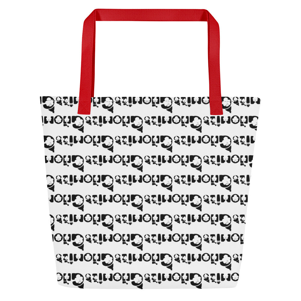 Roaming with my Gnomies All-Over Print Large Tote Bag