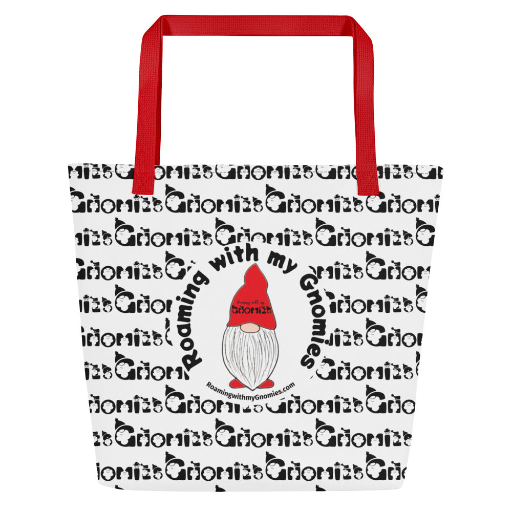 Roaming with my Gnomies All-Over Print Large Tote Bag