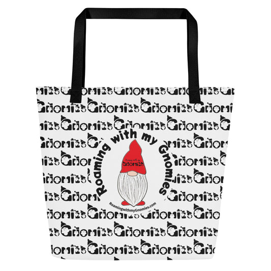 Roaming with my Gnomies All-Over Print Large Tote Bag