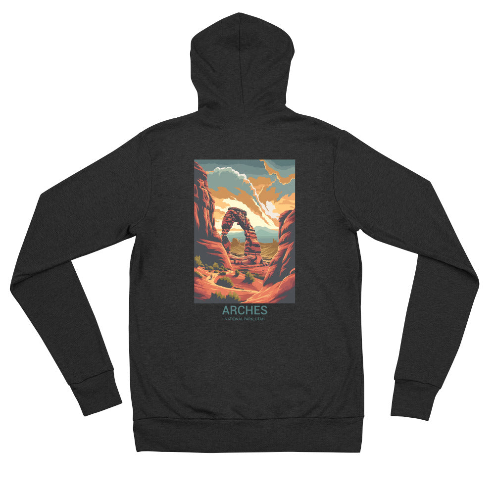 Arches Unisex zip hoodie